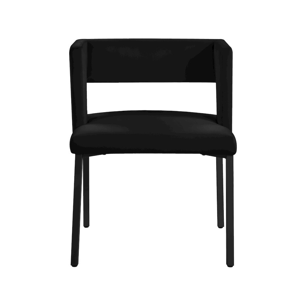 Caleb Black Velvet Dining Chair, Set of 2