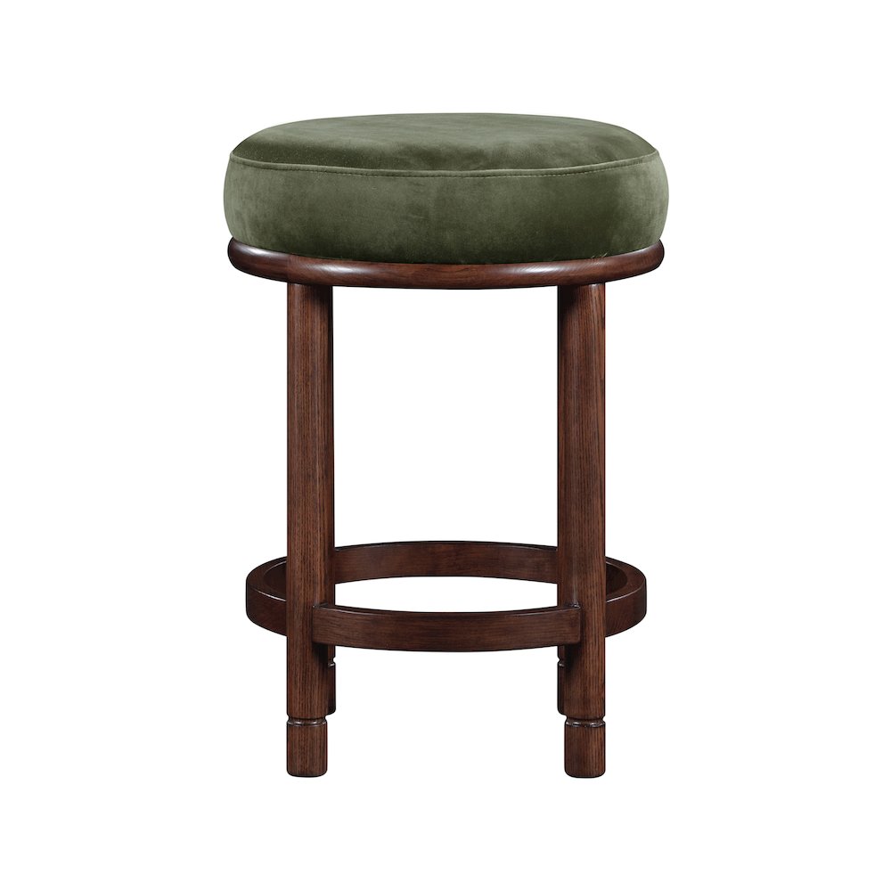 Monette Green Velvet Counter Stool