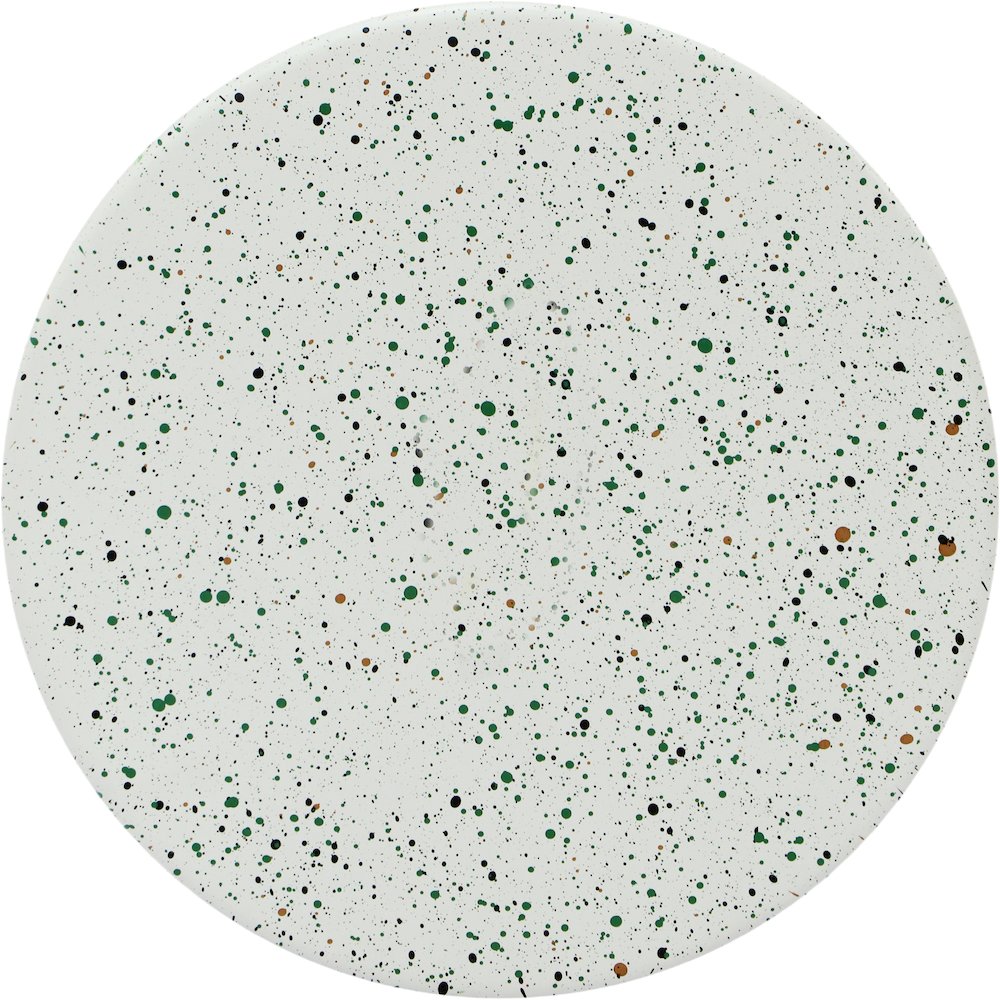 Anika White Iron Terrazzo End Table