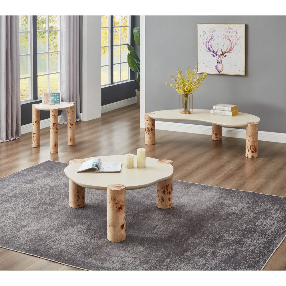 Thor Natural Burl Wood Coffee Table