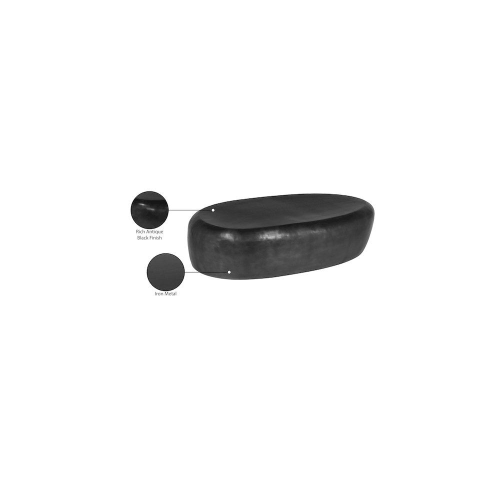 Capsule Black Aluminum Coffee Table