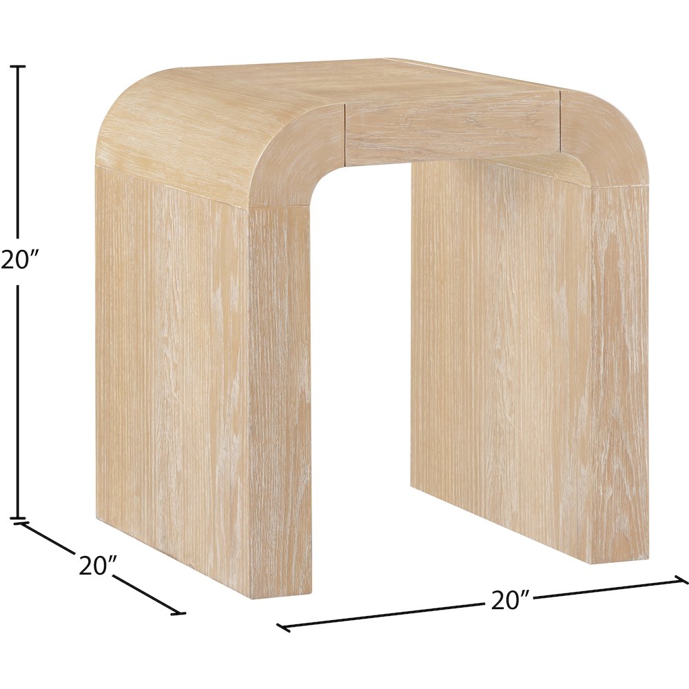 Toulon Natural Oak Veneer End Table