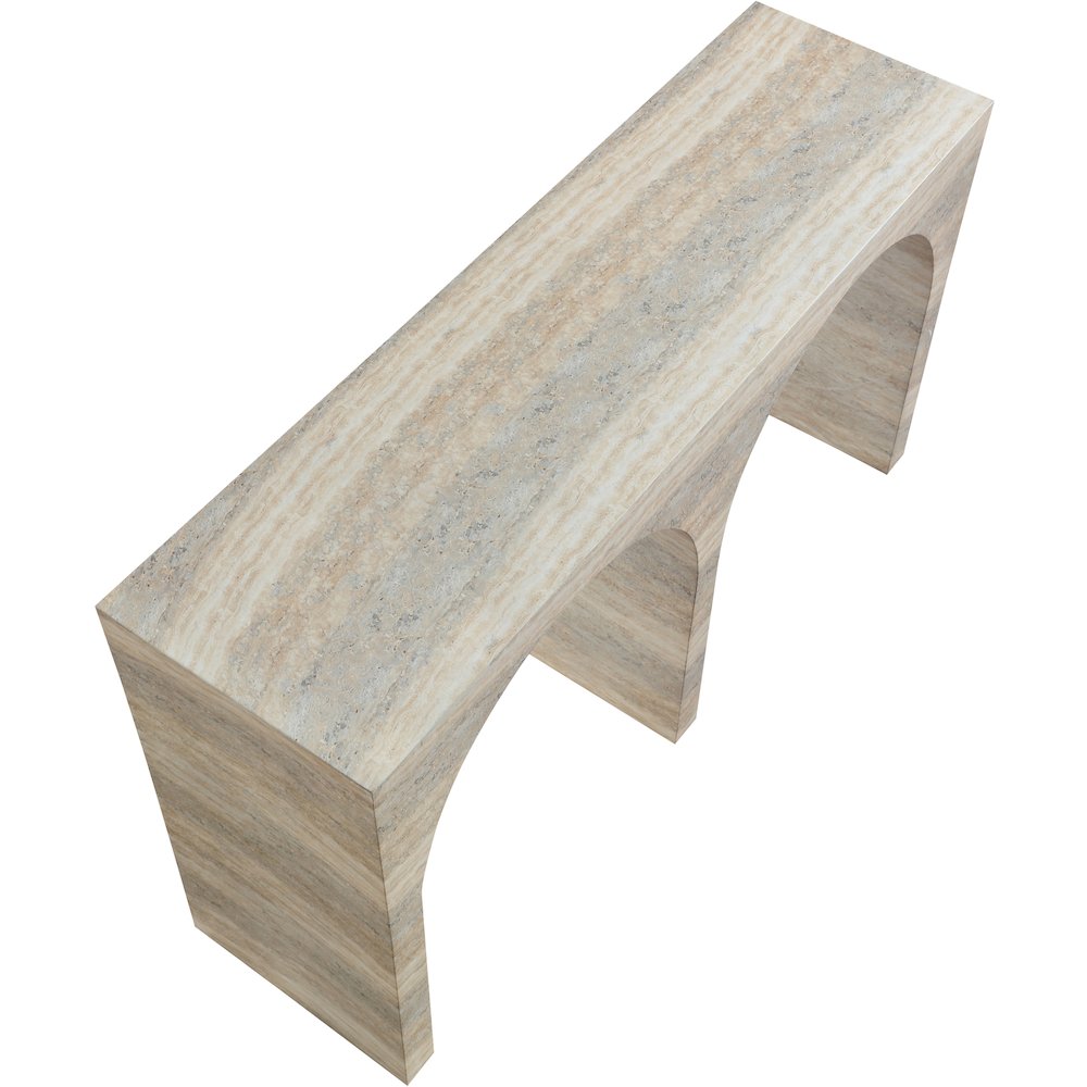 Faenza Travertine Travertine Finish Console Table