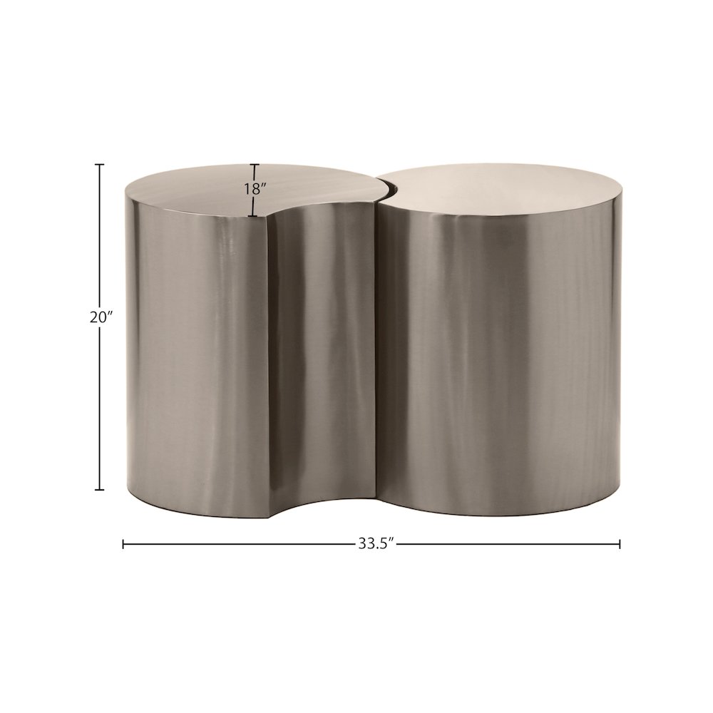 Dimple Silver End Table