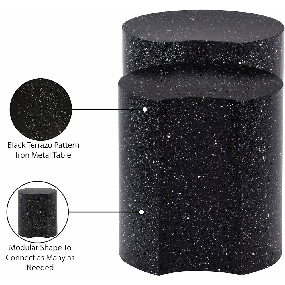 Dimple Black End Table
