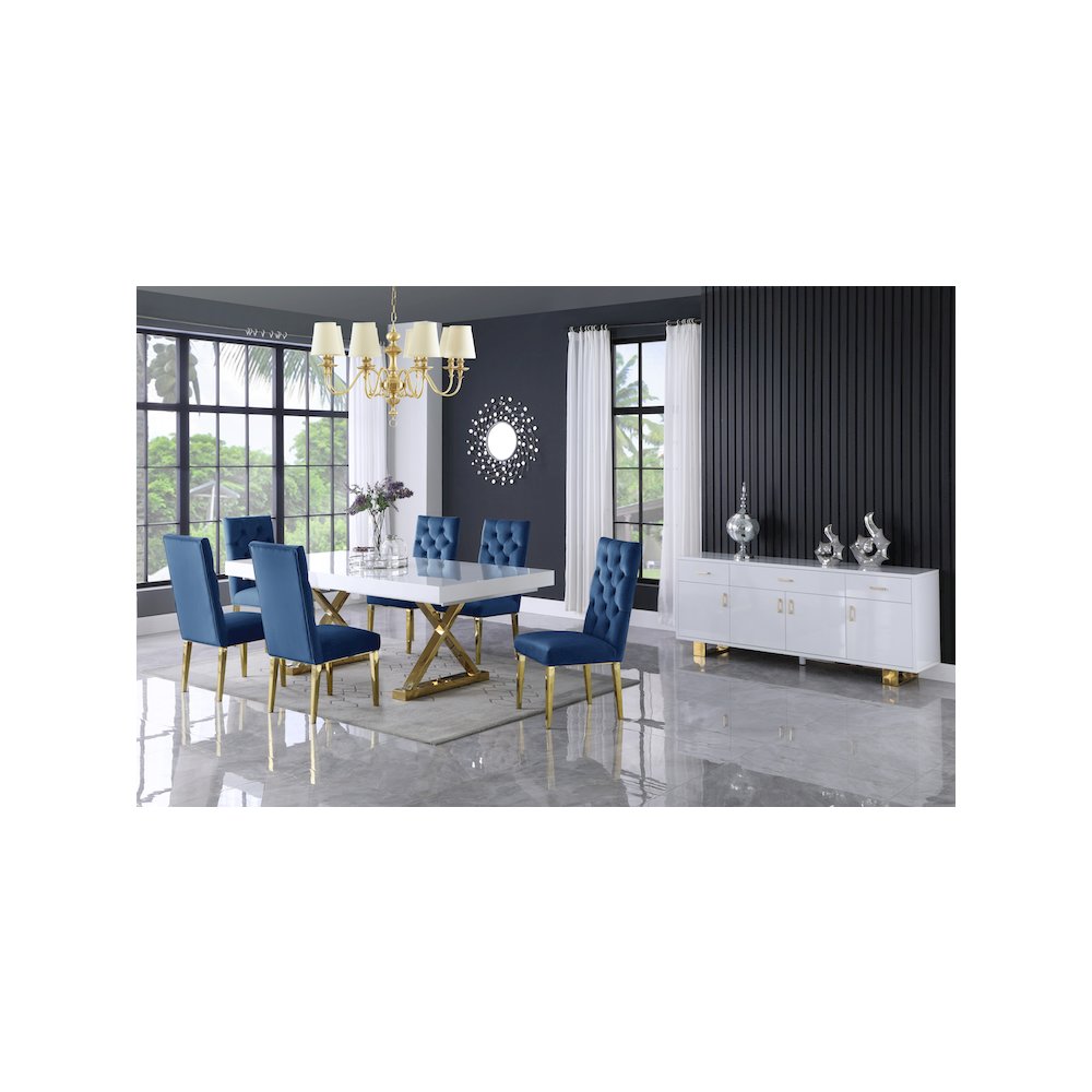 Excel White Lacquer Extendable Dining Table