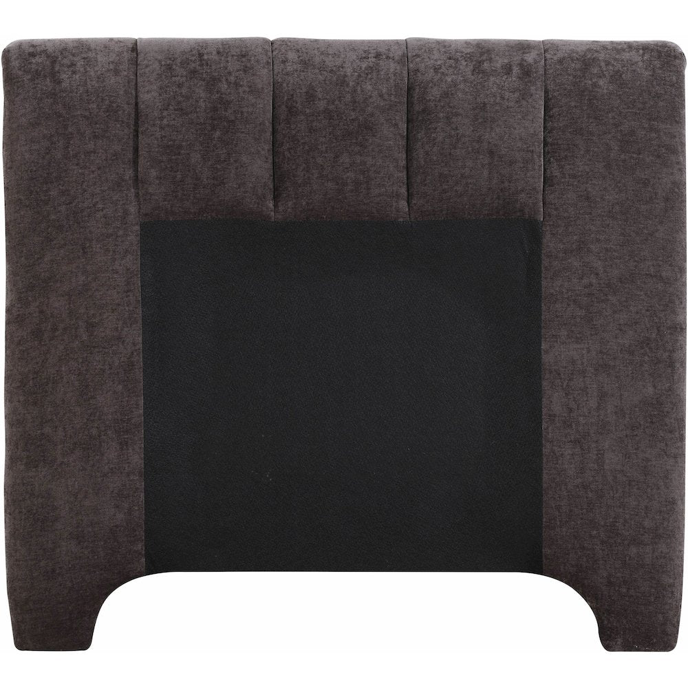 Camila Brown Chenille Fabric Twin Bed
