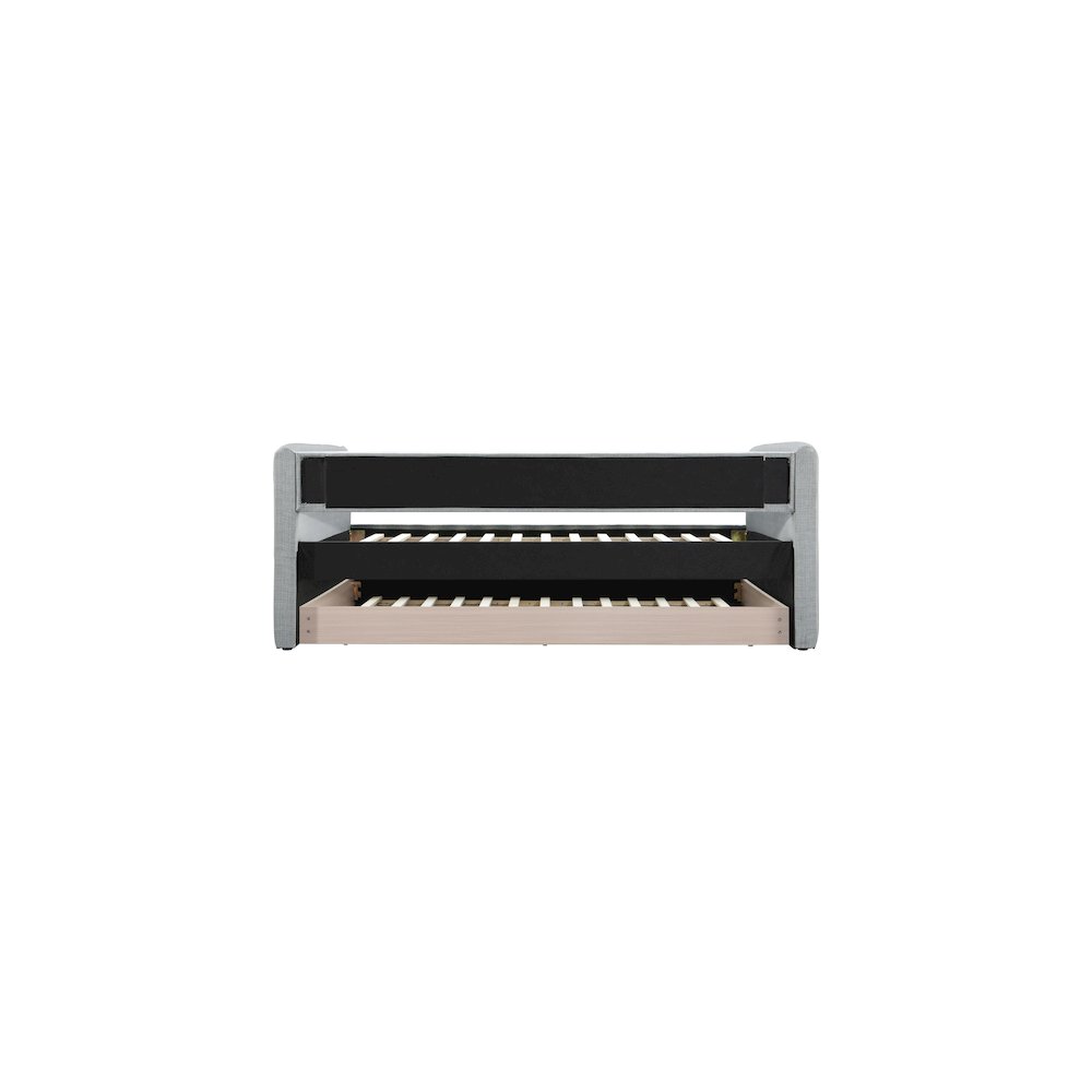 Colton Grey Linen Textured Fabric Twin Daybed