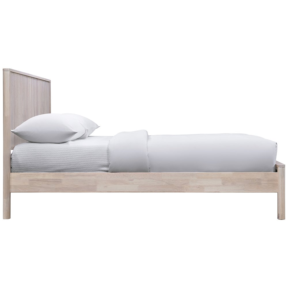Kivo Natural Solid Wood Queen Bed