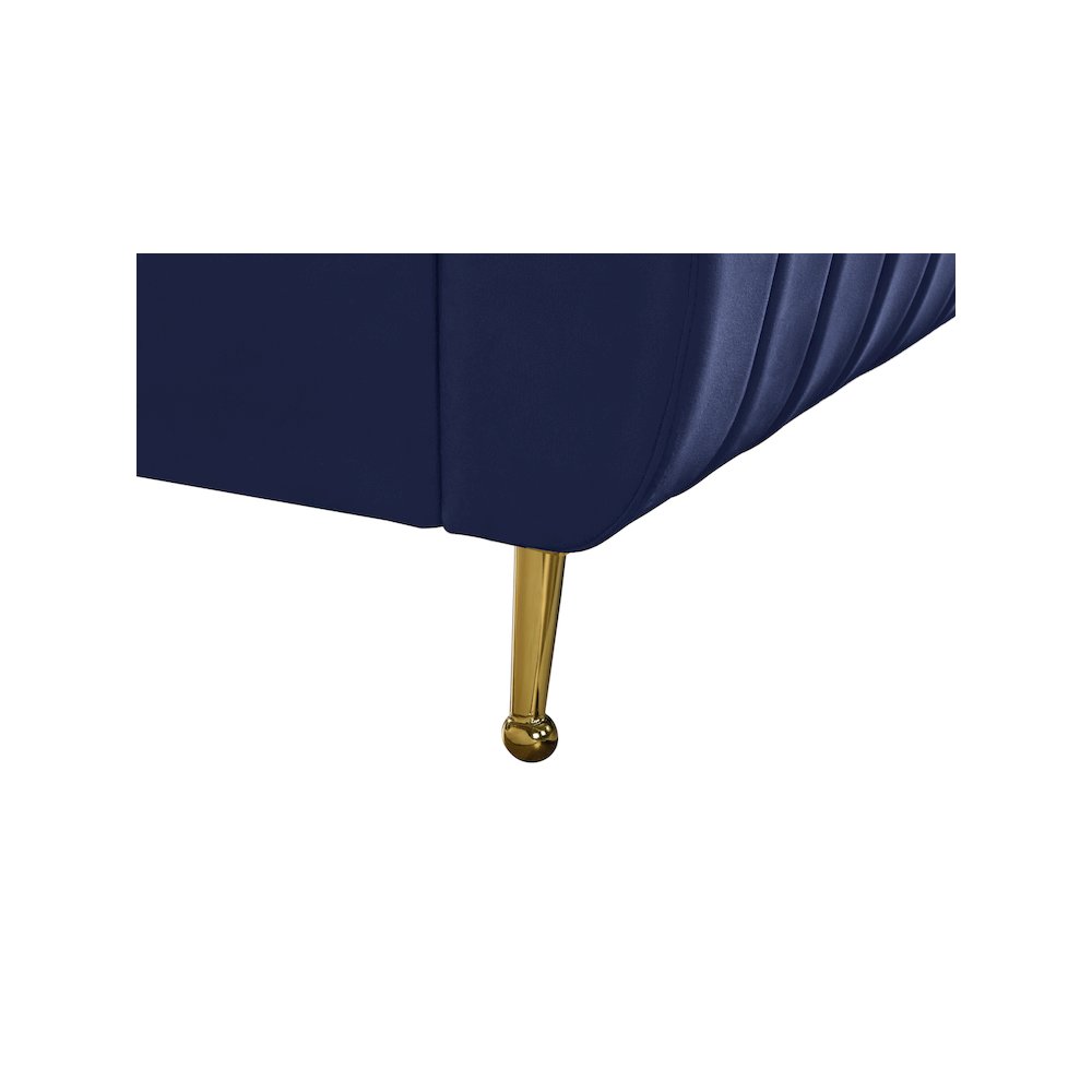 Zara Navy Velvet Full Bed