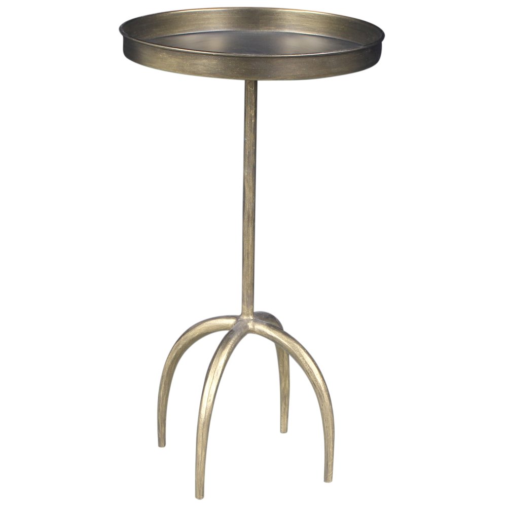 Jasper Side Table in Brass Plated Iron