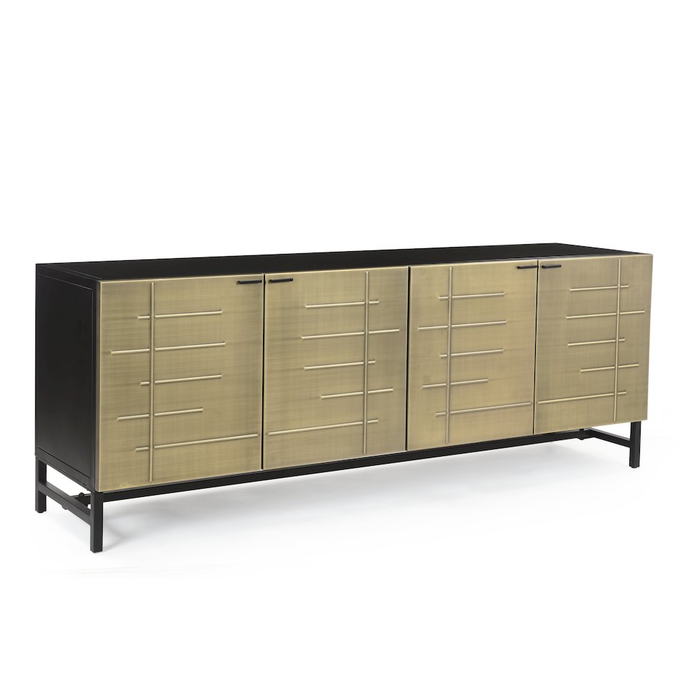 Balthazar 4-Door Sideboard in a Textured Light Gold Finish