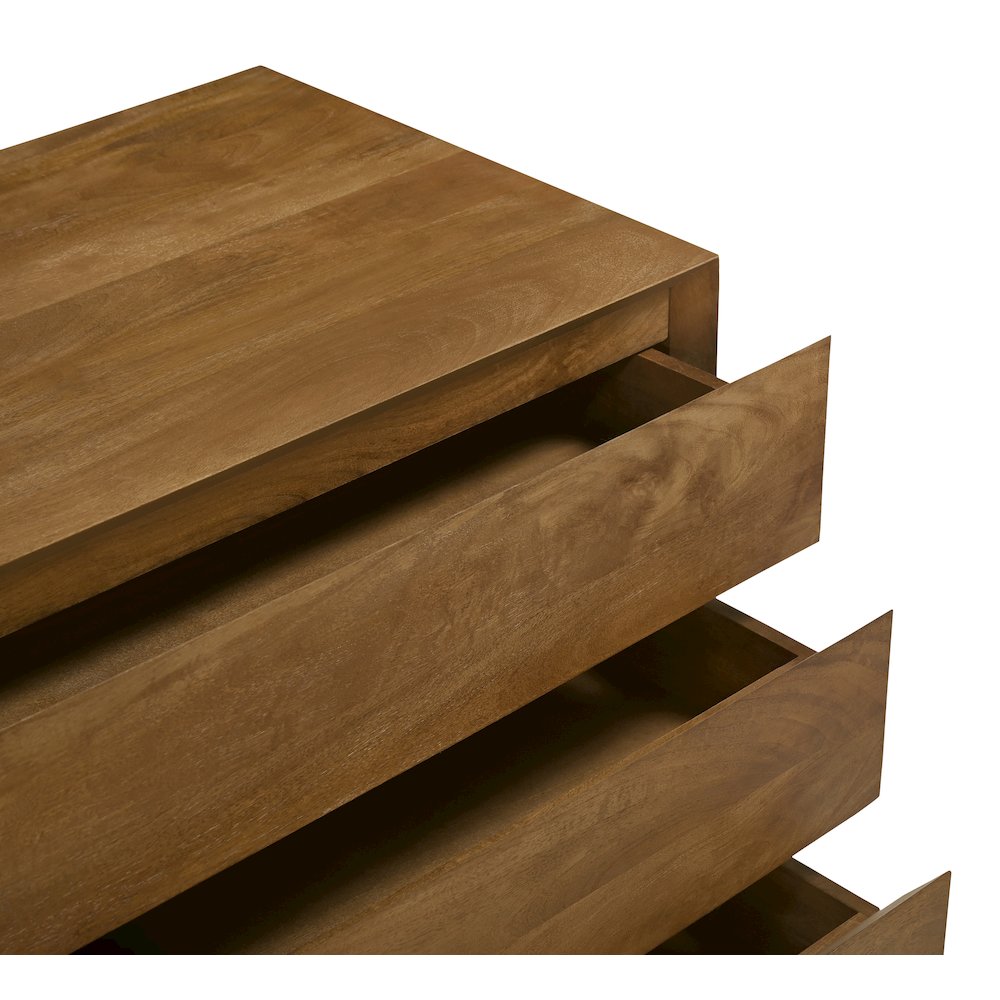Flagstaff 3-Drawer Nightstand in Spice Tan