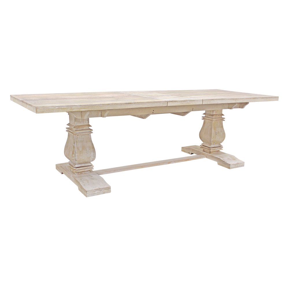 Benedict Extension Dining Table in White Wash