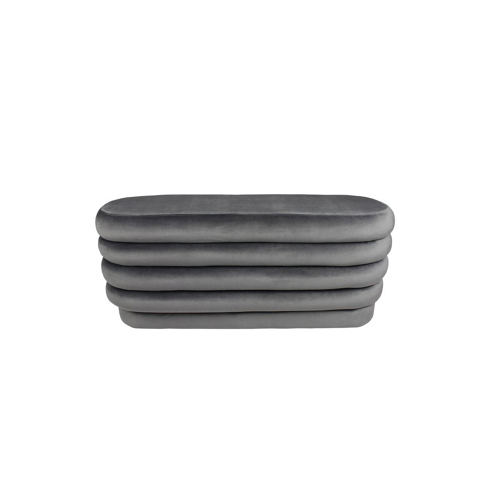Thor Oval Ottoman in Storm
