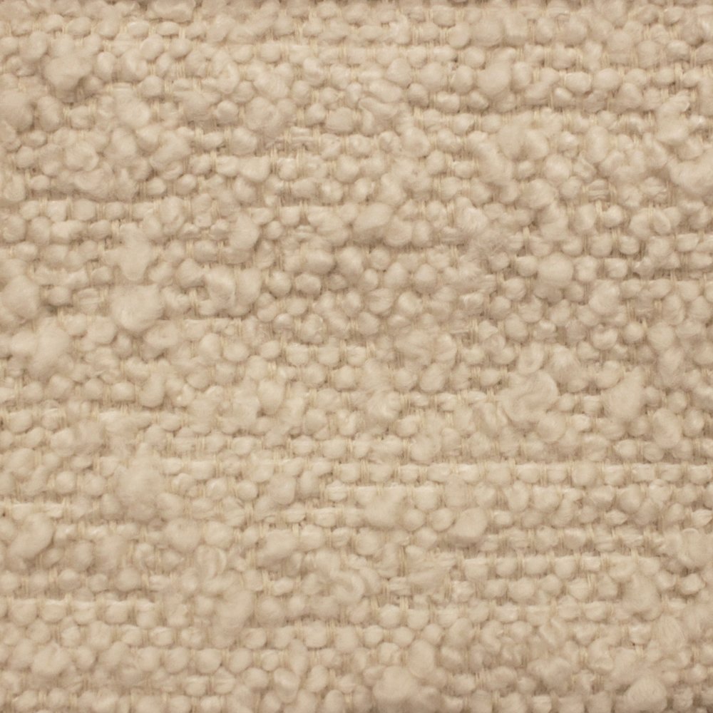 Venus Lounge Chair in Beige Boucle on Natural Solid Wood