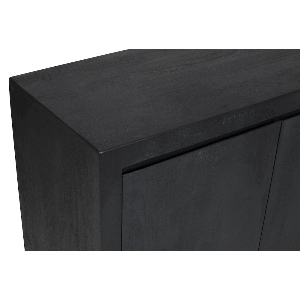 Argyle 4-Door Sideboard in Graphite Black Reclaimed Wood