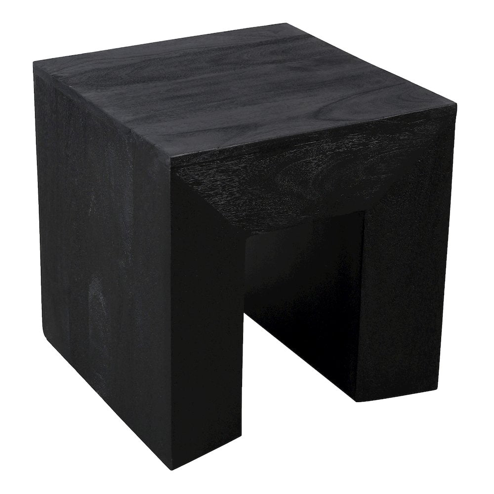 Goliath Side Table in Charcoal Gray on Solid Mango Wood