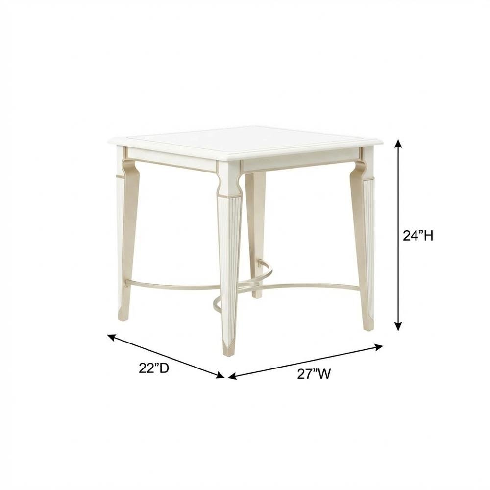 La Marisia End Table - Creamy Pearl
