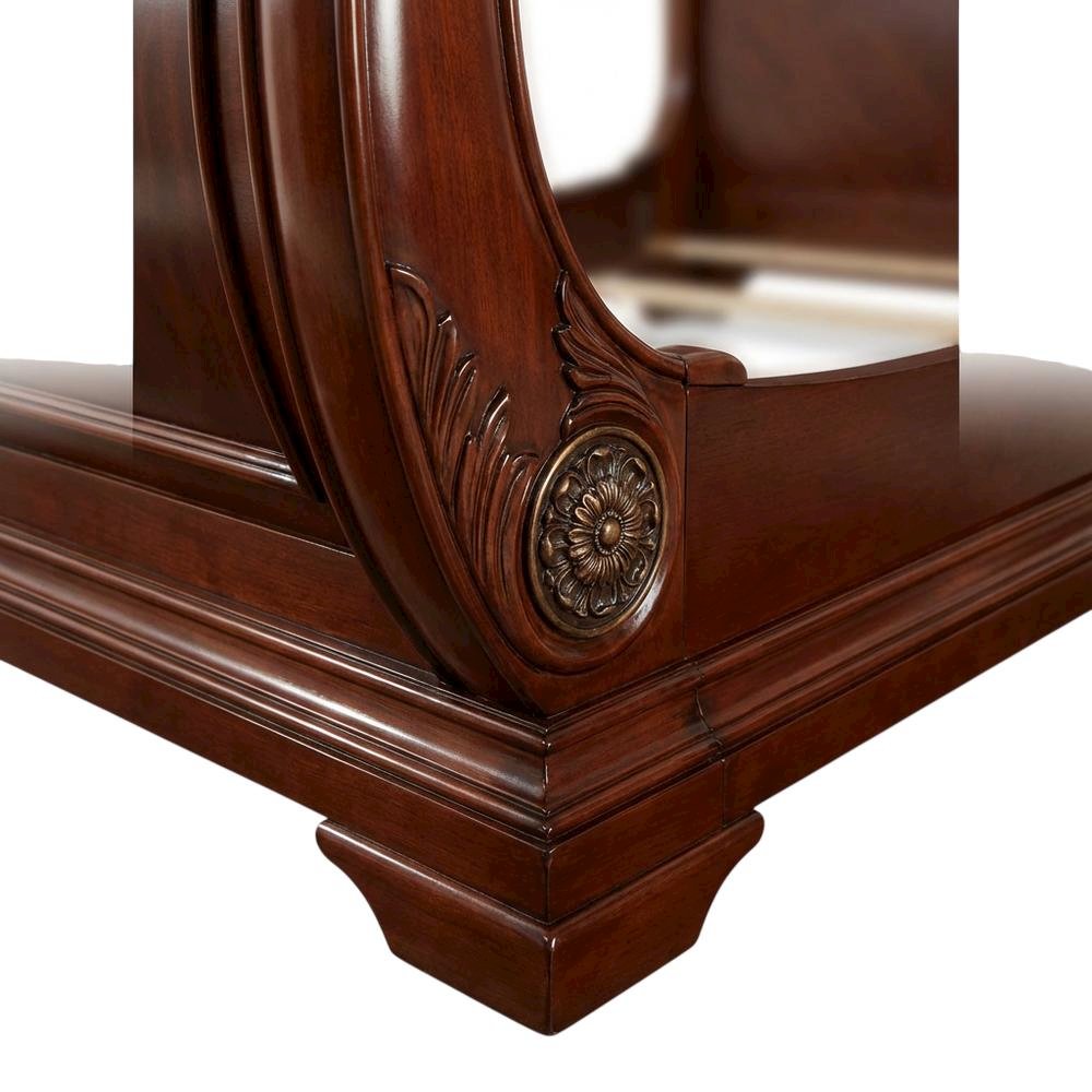 Cortina Cal. King Sleigh Bed - Honey Walnut