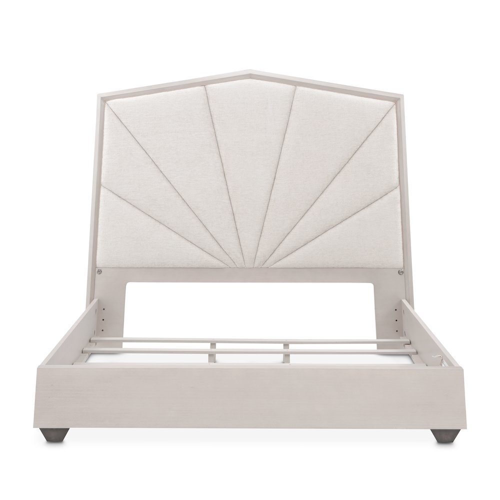Fantosini King Tufted Panel Bed - Silver Mist