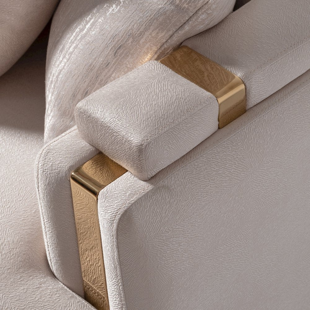 Carmela Sofa - Almond/Gold