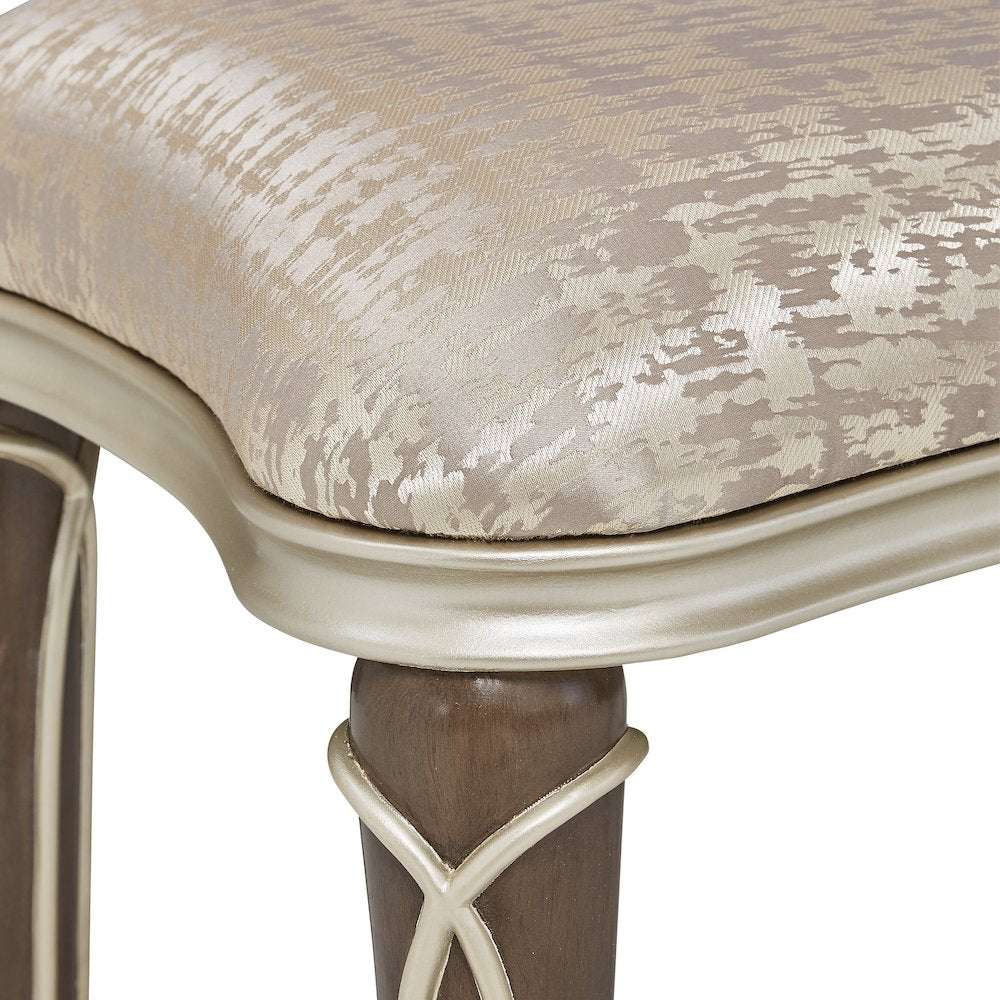Villa Cherie Ottoman - Bisque/Hazelnut