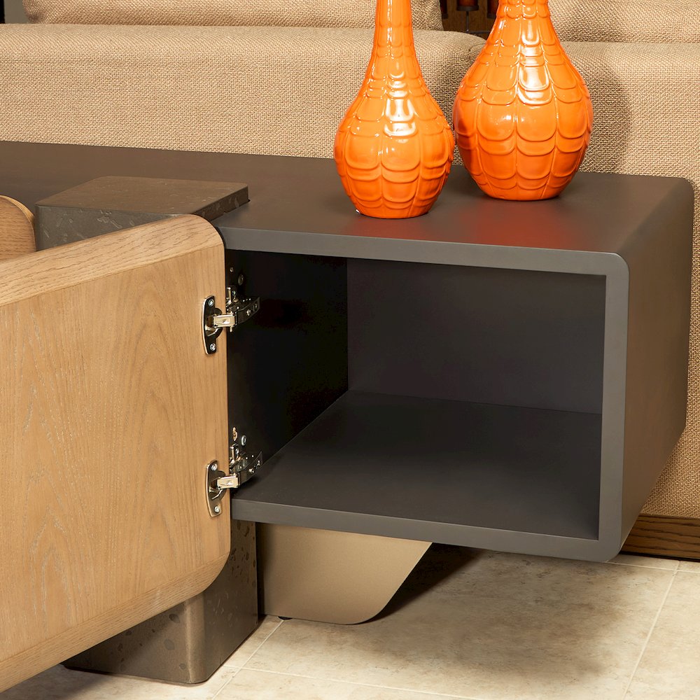 Bristol Point Media Cabinet - Saddle Brown