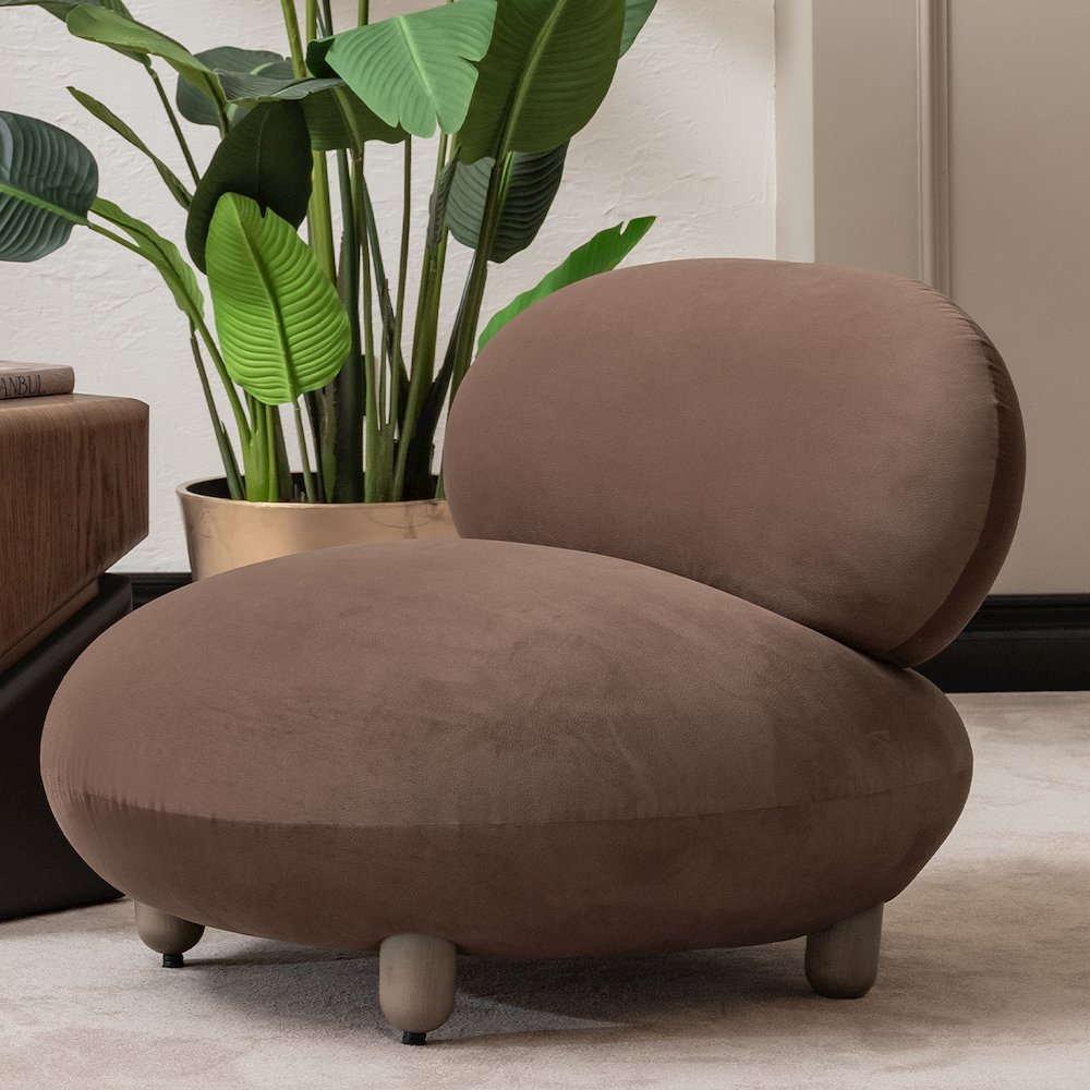 Bristol Point Accent Chair - Fawn/Saddle Brown