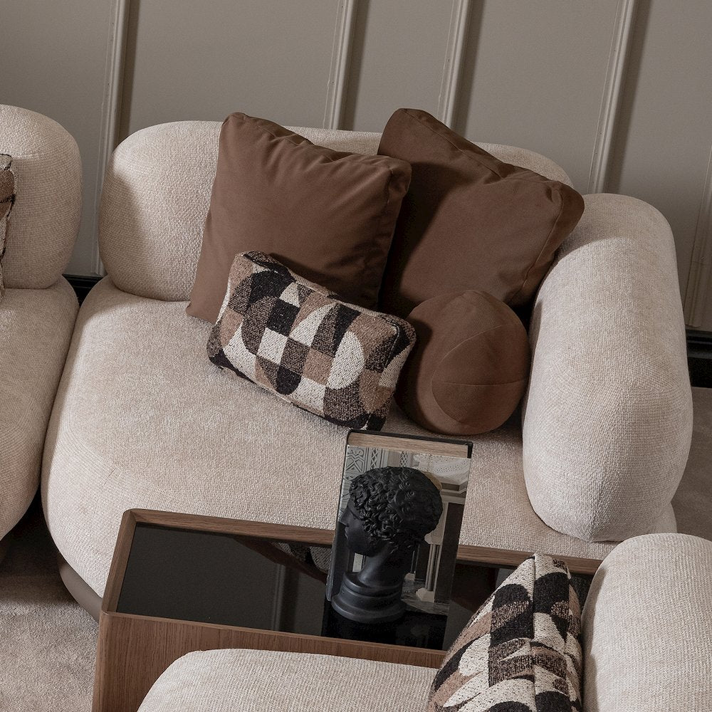 Bristol Point Corner Unit - Fawn/Saddle Brown