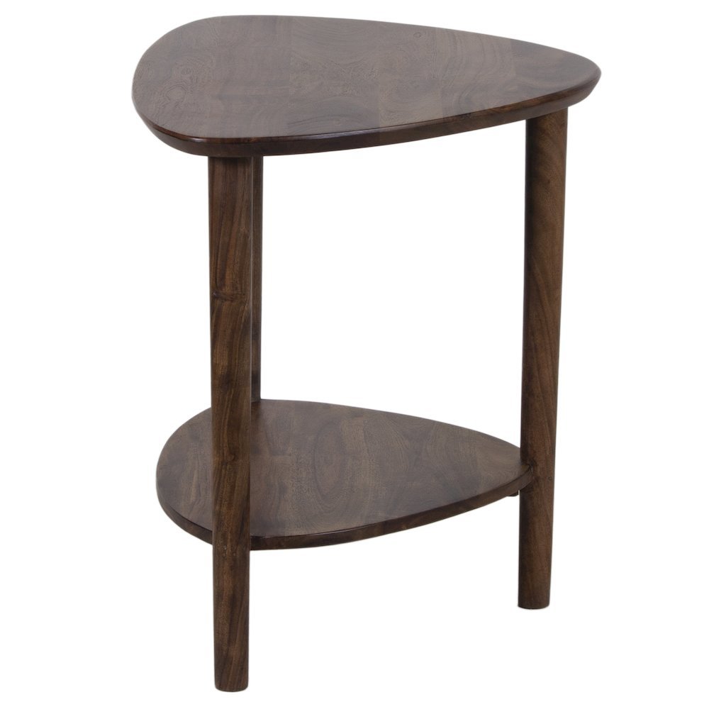 Noma Solid Acacia Wood End Table, Brown
