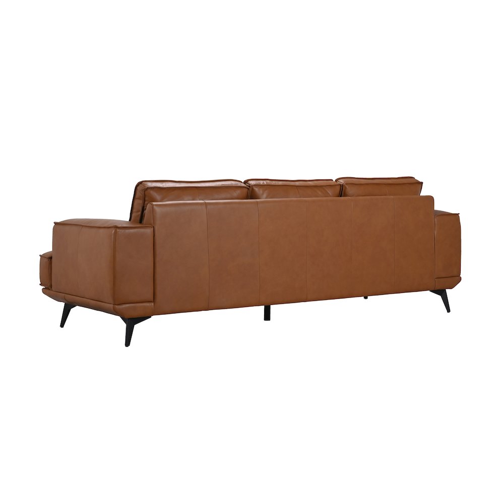 Pirelli Full-Grain Leather Sofa, Brown