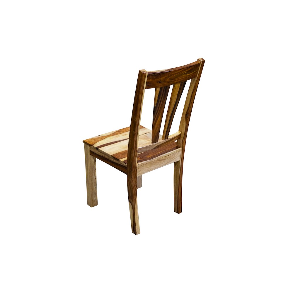 Porter Designs Kalispell Solid Sheesham Wood Dining Chair, Natural (Set of 2)