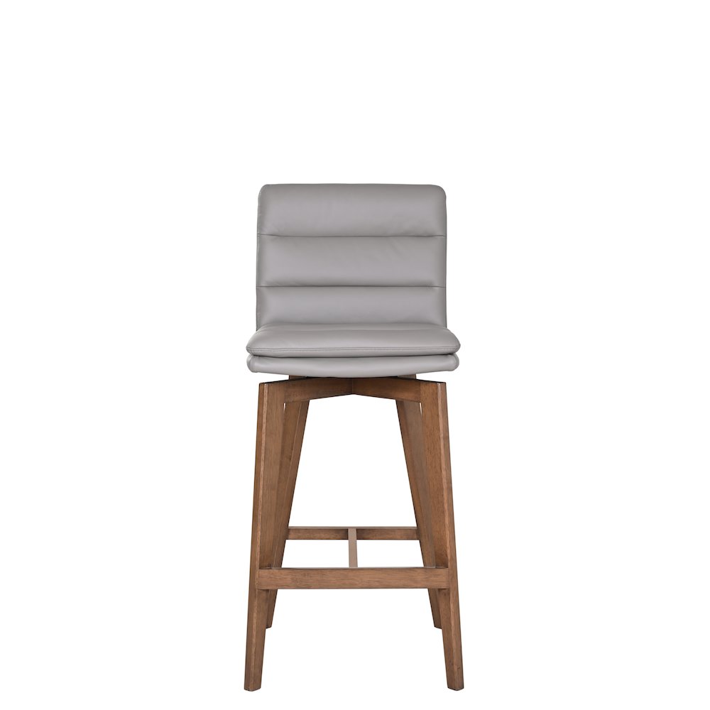 Castor Genuine Leather Dining Chair, Black (Set of 2)