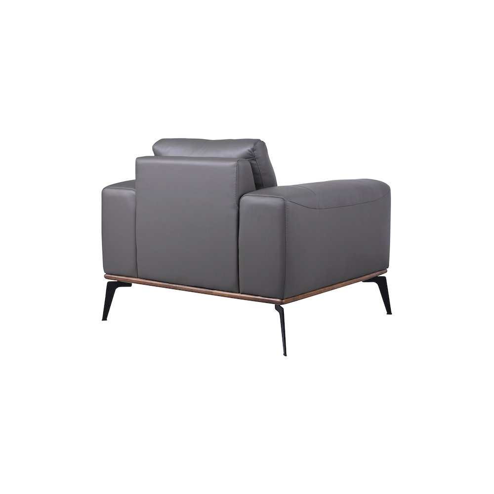 Porter Designs Pietro Top Grain Leather Chair, Gray