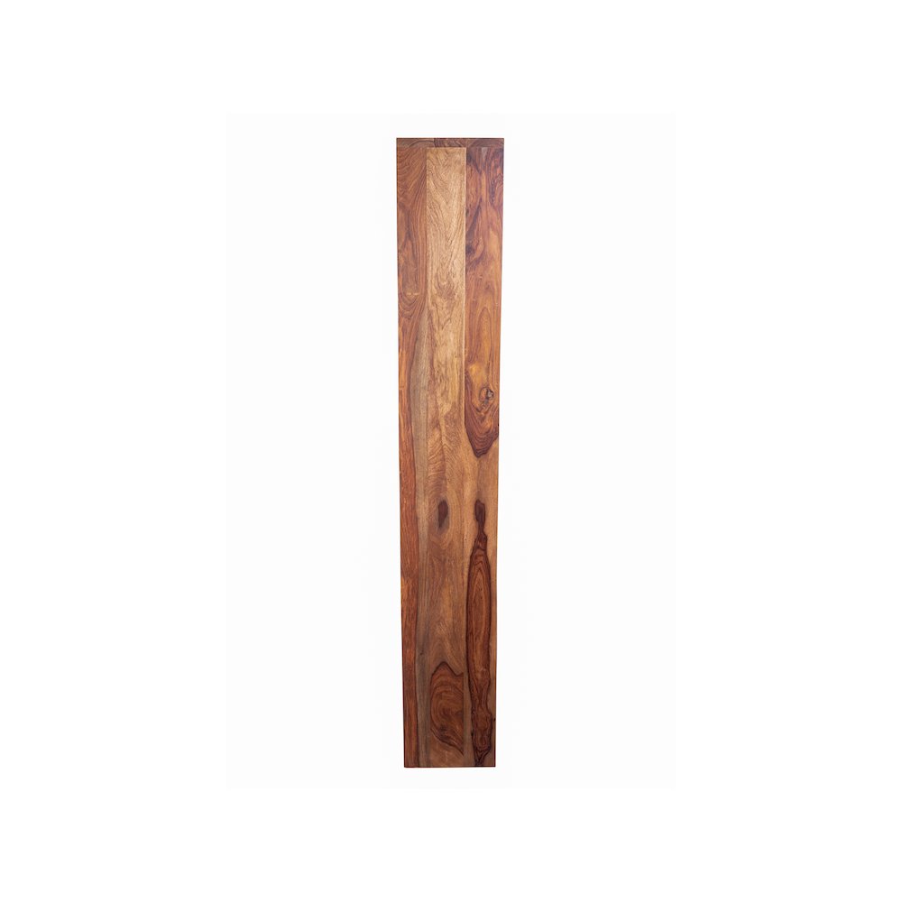 Porter Designs Urban Solid Sheesham Wood Asymmetric Shelves Bookcase, Natural