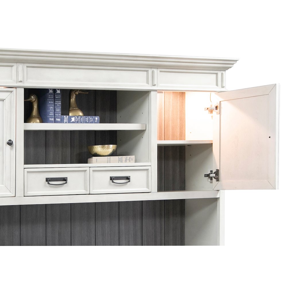 Hartford Wood Hutch With Doors, White