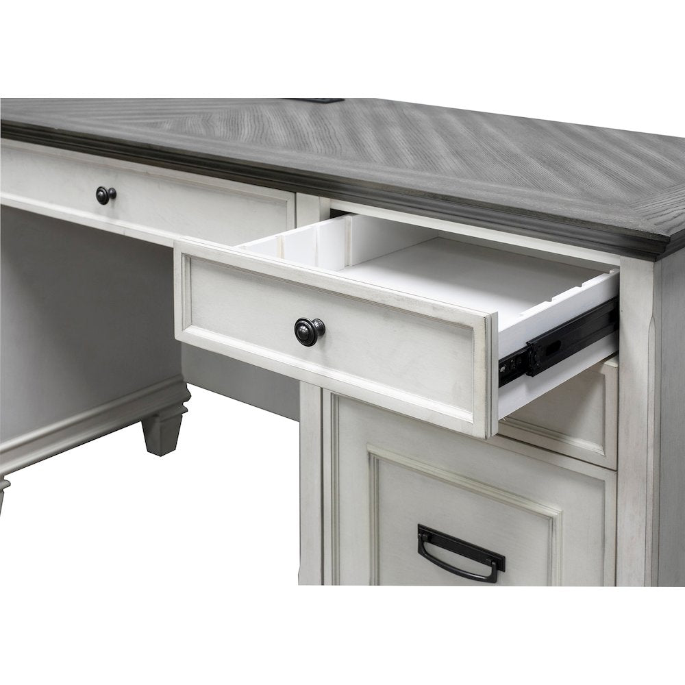 Hartford Wood Credenza, White