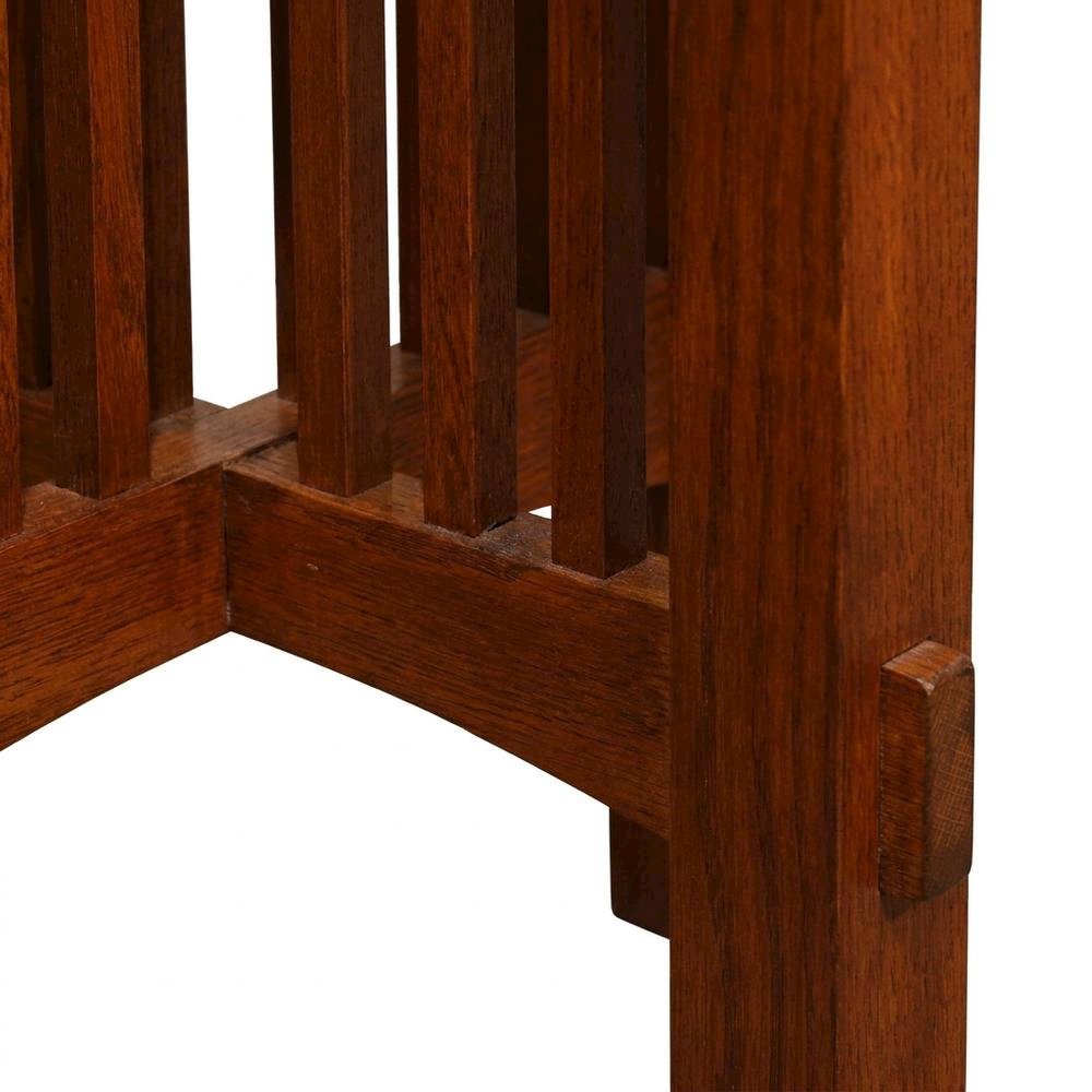 Solid Wood Mission Spindle Side Table and Plant Stand, Michael's Cherry