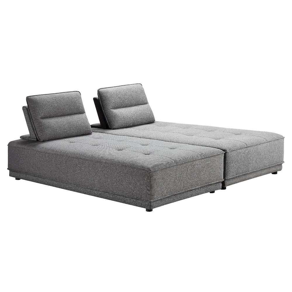 Glendale - Modern Grey Fabric Modular Sectional Sofa