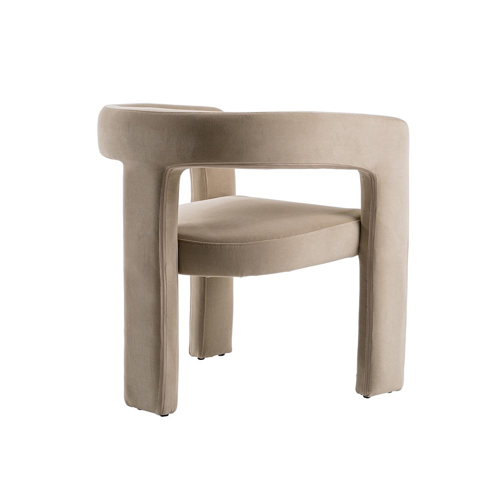 Modrest Cherish - Modern Beige Fabric Dining Chair