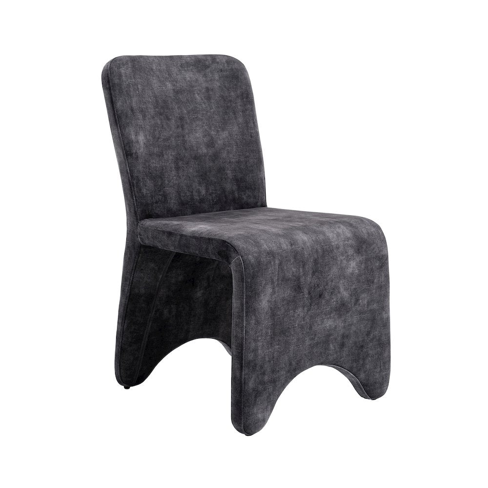Modrest Ditka - Modern Grey Velvet Dining Chair (Set of 2)