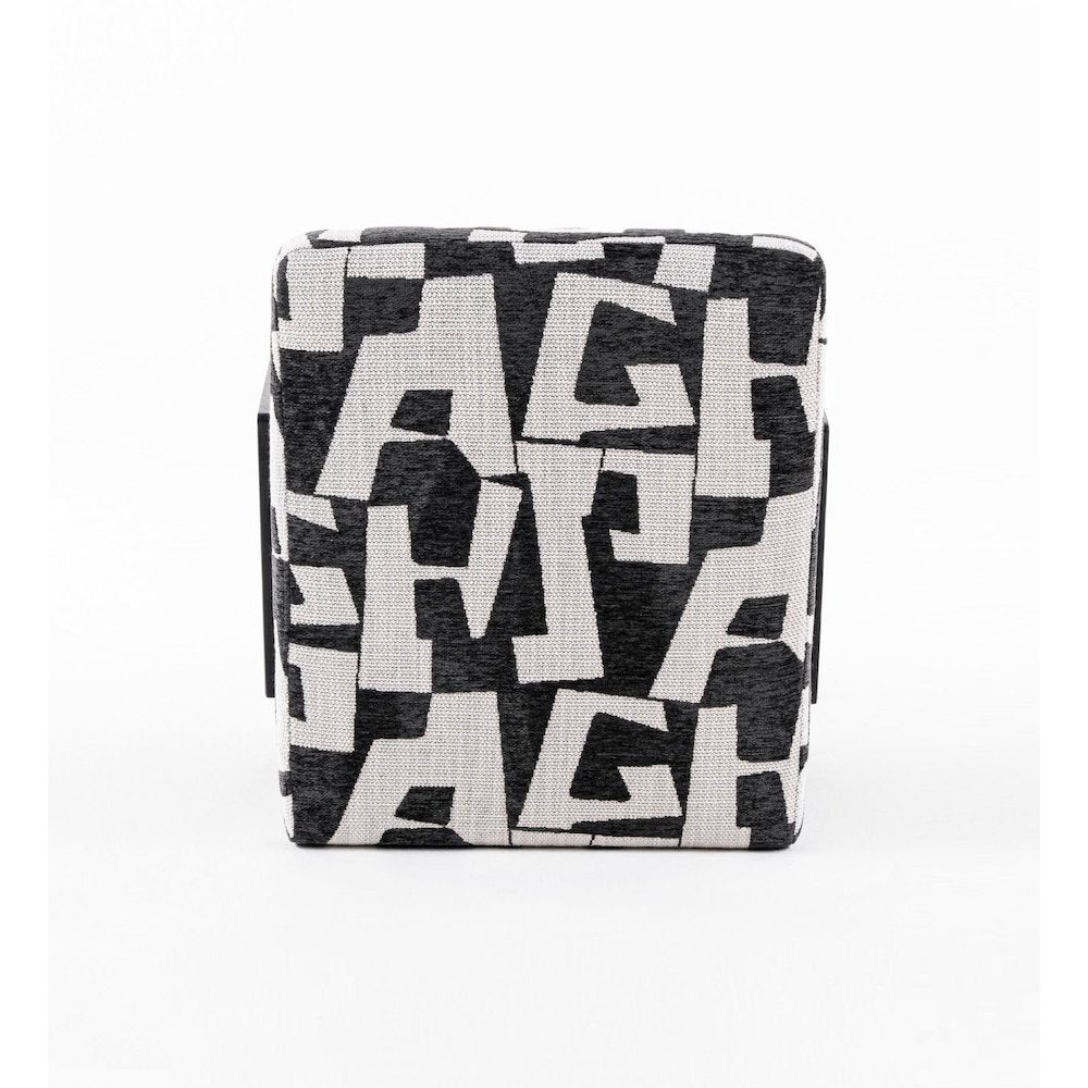 Modrest Leana - Modern Black & White Fabric Accent Chair