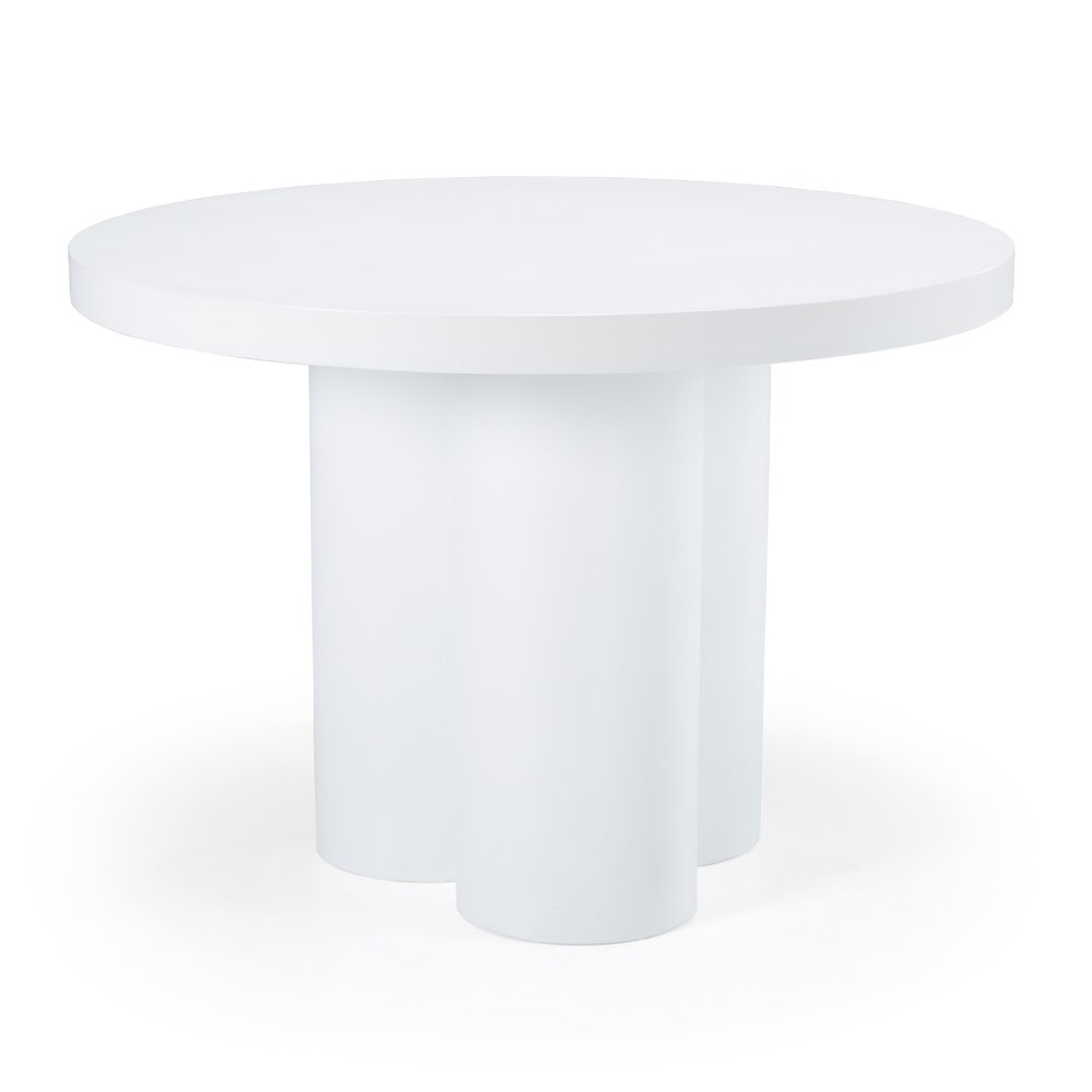 Modrest Bruni - Modern White Concrete Round Dining Table