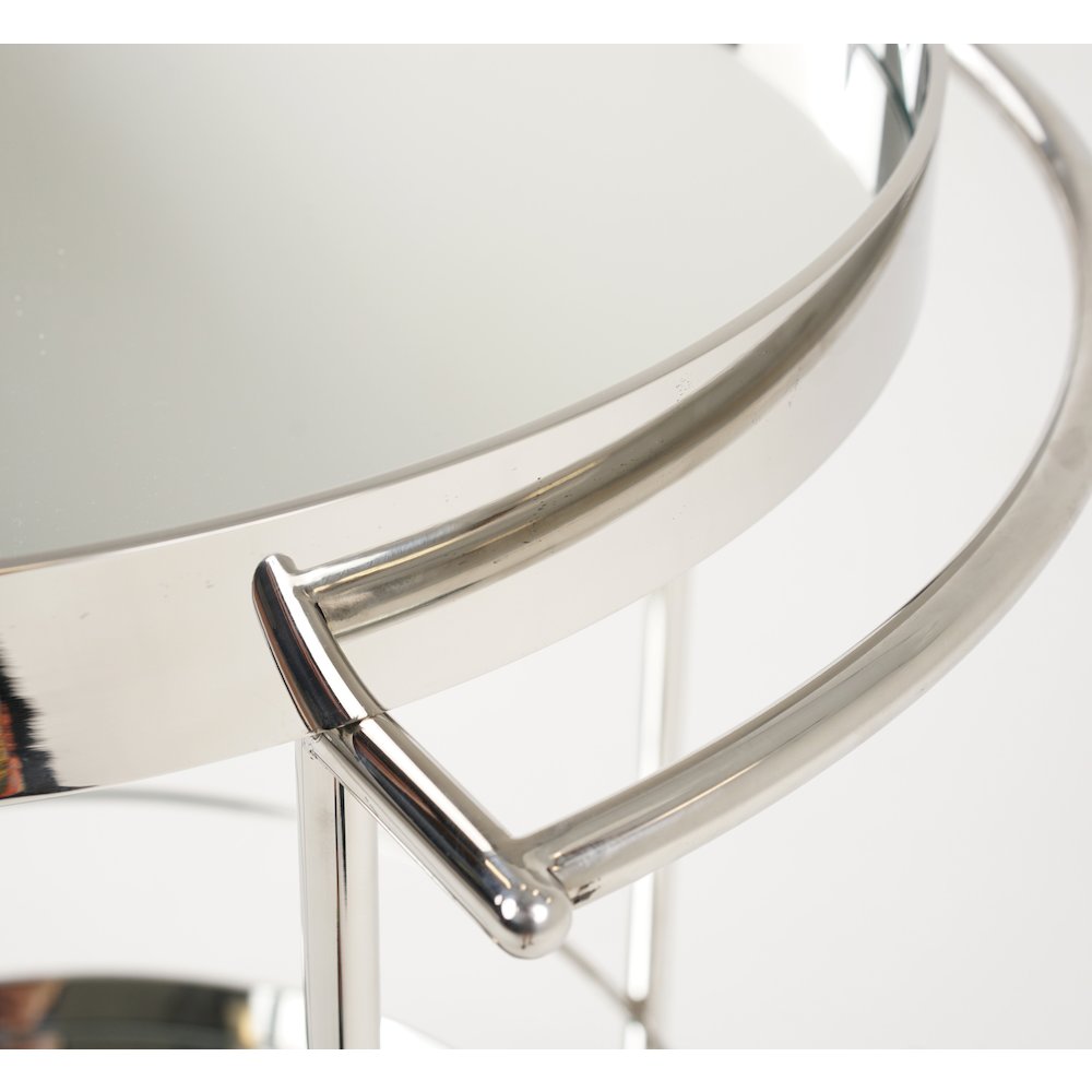 Modrest Jeeves - Modern Stainless Steel + Mirror Rolling Cart