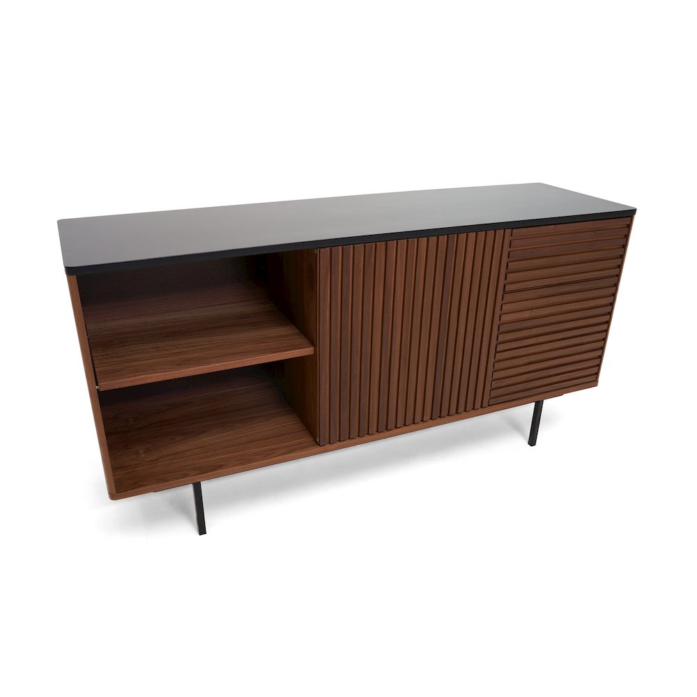 Modrest Maggie - Modern Walnut and Grey Buffet