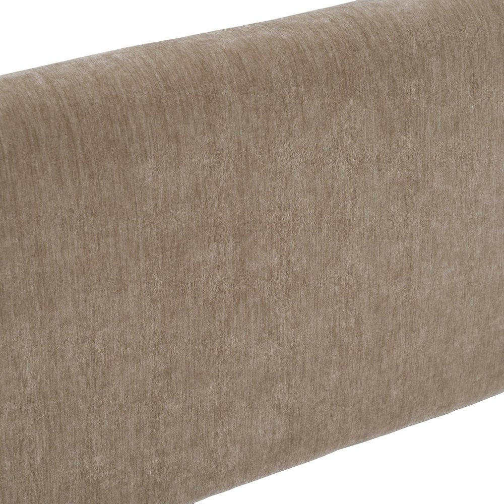 Eastern King Rousey - Modern Taupe Fabric Bed