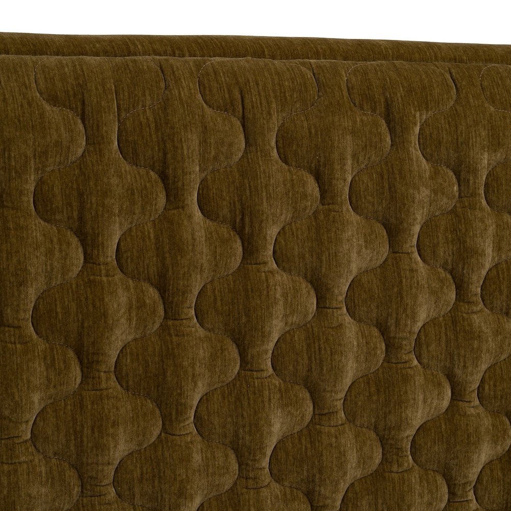 Eastern King Trieste - Modern Brown Fabric Bed
