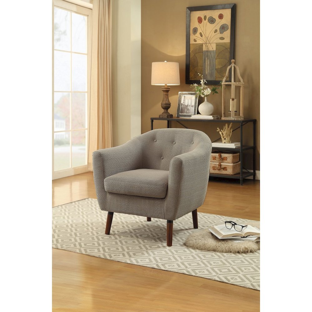 Lexicon Lucille Textured Fabric Accent Chair in Beige