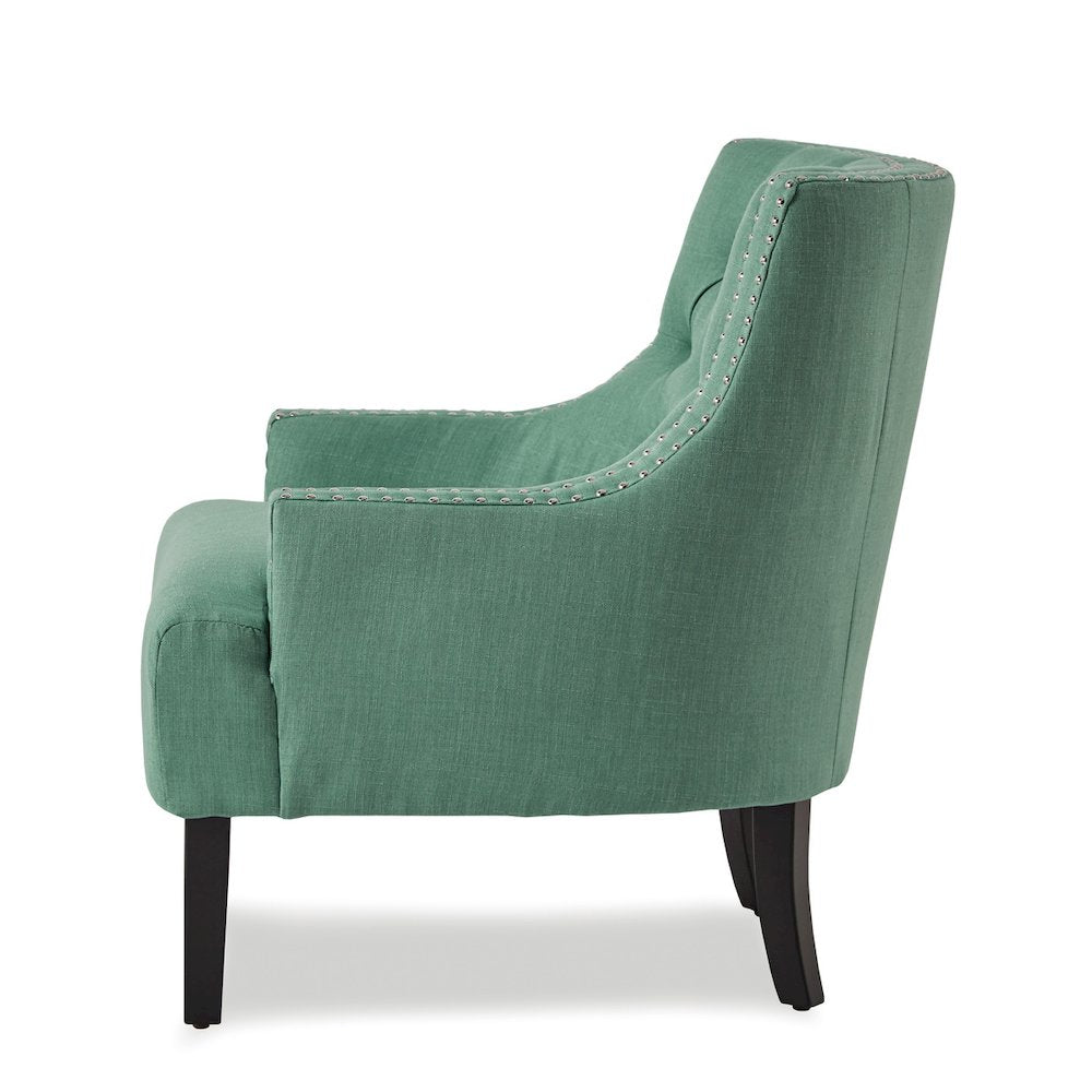 Lexicon Charisma Textured Fabric Accent Chair in Teal